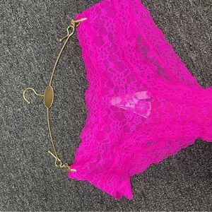 Victoria's Secret Bright Pink Lace Panties